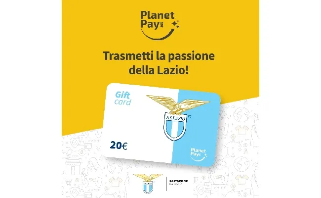 S.S Lazio e PlanetPay365 lanciano le Gift Card ufficiali del club biancoceleste