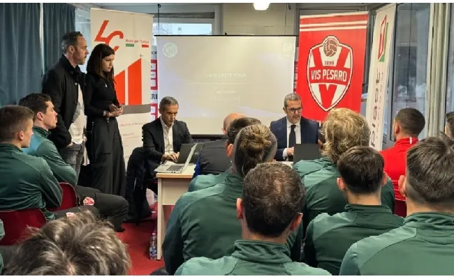 L’Integrity Tour si ferma a Pesaro: all’evento ospitato dalla Vis Pesaro è intervenuto il Segretario Generale di Lega Pro Emanuele Paolucci