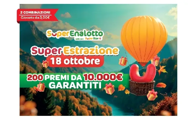SuperEnalotto, i risultati della "SuperEstrazione" di sabato 18 ottobre saranno disponibili entro le ore 00.30