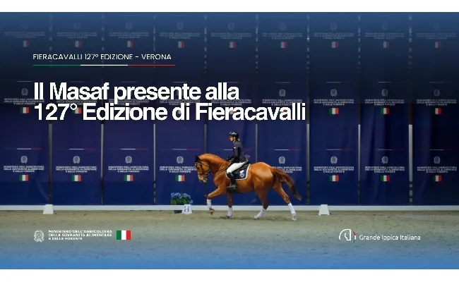 Fieracavalli 2025: il Masaf valorizza il cavallo allevato in Italia e promuove l’eccellenza dell’ippica italiana