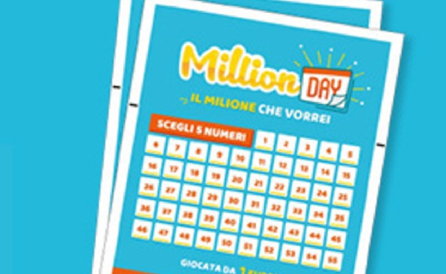 MillionDay e MillionDay extra estrazioni 20 30 oggi martedì 9 gennaio 2024