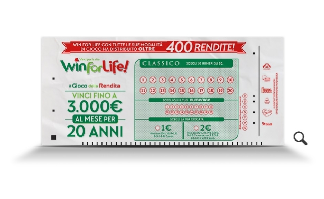 Win For Life classico: centrato uno “0” 
