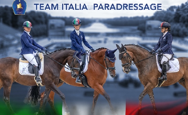 Equitazione Paralimpiadi Parigi 2024: Morganti Semperboni e Salvadè in campo nella gara a squadre