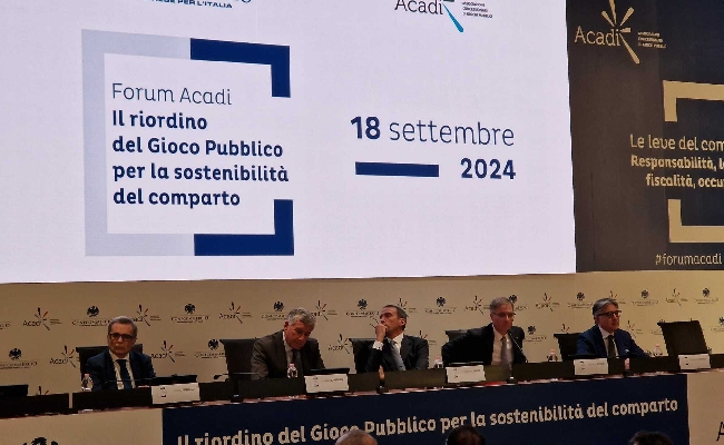 Forum Acadi: gettito del settore giochi cresciuto a 12 miliardi nel 2023. Spesa cresciuta di 2 miliardi negli ultimi cinque anni ma in calo quella su slot e vlt