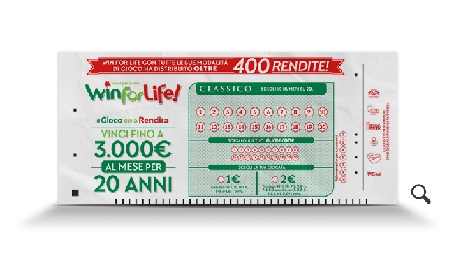 Win For Life Classico riscossa la rendita da 3mila euro al mese per 20 anni vinta a Fiumalbo (MO) con una giocata da 1 euro