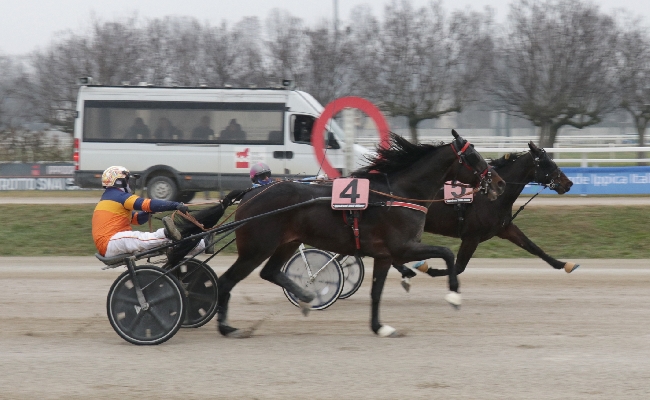 Ippica all'Ippodromo Snai San Siro il sabato sotto la pioggia non ferma D J dei Veltri che vince sul filo di lana il Premio Illinois per i gentlemen con cavalli di proprietà